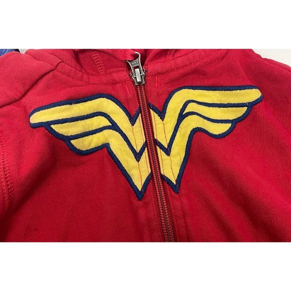Hanna Andersson Wonder Woman Girls Hoodie Cape Costume Jacket DC 100cm 4 4T - Picture 5 of 12